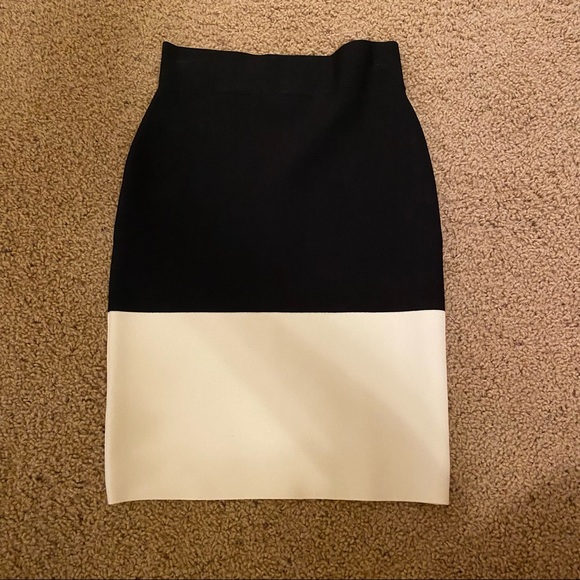 NWOT BCBGMAXAZRIA Color Block Pencil Skirt - Picture 2 of 7